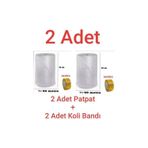2 Adet Balonlu Naylon 50cmx50m + 2 Adet Koli Bandı Ambalaj Naylonu Patpat Pıtpıt Havalı Naylon