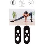 2 Adet Bayan Kaydırmaz Tabanlı Yoga Pilates Fitness Dans ve Spor Çorabı - 36 - 40 - Siyah