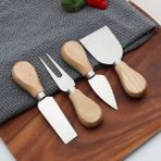 2 Adet Benzersiz Peynir Bıçağı Alet Seti Ahşap Bambu Saplı Paslanmaz Çelik Peynir Bıçağı Seti Peynir Pizza Mutfak Aksesuarları (Yurt Dışından)