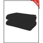 2 Adet Büyük Boy Pamuklu 50 x 90 cm , Fitness Havlusu , Spor Havlusu , Kuaför Havlusu - Siyah