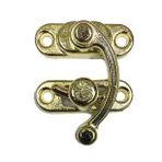 2 Adet Büyük Boy Yay Gözü Kancalı Kilit Sarı Kutu Sandık ve Kapak Klipsi 37X45 mm