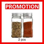 2 Adet Cam Kavanozlar Baharat Seti Baharat Kutusu Kapağı Çeşni Pot Çeşni Şişesi Mutfak Malzemeleri Tuzluk Teneke Kutu Baharat Kavanoz (Yurt Dışından) - Pepper Shakers - Renkli