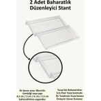 2 Adet Çekmece Içi Baharatlık Düzenleyici Stant 31,1*13 cm (Yuvarlak Kavanozlara Özel Tasarım) Z310