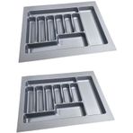 2 Adet Cekmece Ici Kasiklik 62 X 49 Cm Gri Mutfak Cekmece Duzenleyici