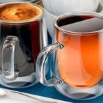 2 Adet Çift Cidarlı Cam Kupa Bardak 225 ml Çift Camlı Zarif Bardak Kupa