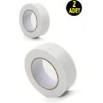 2 Adet Çift Taraflı Yapıştırma Köpük Bantı (18MMX2MT)-TABLO Asmak Şerit LED Montaj Yapıştırıcı Bandı