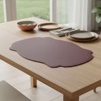 2 Adet Çift Yüz Kenar Dikişli Bordo Deri Amerikan Servis AS00120-33X44 cm Supla