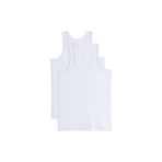2 Adet Compact Penye Beyaz Erkek Atlet Pamuklu Standart Fit Normal Kesim 2'li Paket