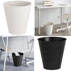 2 Adet Çöp Kovası 28 x 28 cm Ikea 2'li Çöp Kutusu Seti Plastik Kova Seti Hacim: 10 Litre Siyah-Beyaz