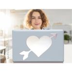2 Adet Defter Sticker,laptop Sticker Aynalı Kalp Şekilli 20X11X0,6CM