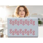 2 Adet Defter Sticker,laptop Sticker Pembe Çiçekli Pvc 48X33X0,5CM