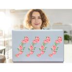 2 Adet Defter Sticker,laptop Sticker Pembe Güllü Pvc 70X50X0,5CM