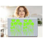 2 Adet Defter Sticker,laptop Sticker Yeşil Çiçekli Pvc 48X33X0,5CM