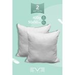 2 Adet Diamant Plus Kare Kırlent Yıkanabilir Antialerjik Silikon Elyaf Yastık 40x40cm 400 gr