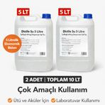 2 Adet Distile Su 5 Litre Toplam 10 Litre Saflaştırılmış Deiyonize Saf Su Çok Amaçlı Kullanım 3MTc2MzgwMDUwMA