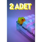 (2 Adet) Ducky Keycap Sevimli Sarı Ördek Klavye Tuşu Dekoratif Tuş Mekanik Klavye Uyumlu