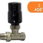 2 Adet Eca Trv4 Termostatik Düz Radyatör Valfi Petek Vanası Siyah 802120117