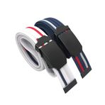 2 Adet Erkek Kemer Mavi ve Beyaz Tactical Palaska Tarzı 4 cm (105 cm)