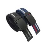 2 Adet Erkek Kemer Siyah ve Mavi Tactical Palaska Tarzı 4 cm (140 cm)