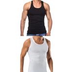 2 Adet Erkek Slim Fit Dar Kalıp Likralı Penye Sporcu Atleti(Rambo Atleti)