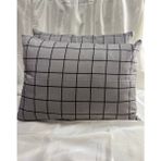 2 Adet Fermuarlı Yastık Kılıfı | 50X70 cm | %90 Pamuk - Beyaz - Gri