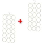 2 Adet Gardırop Içi Çok Amaçlı Askı 72X32 cm Ikea 2'li Set Şal Atkı Aksesuar Askısı Beyaz Askılık
