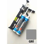 2 Adet Gri Silikonize Mastik / Çekomastik (2X500 Gr.) + Silikon Tabancası