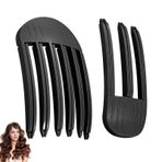 2 adet hacim klipsi, saç eklentisi, hacim klipsi, hacimli saç tokası, hacim klipsi, kabarık pony ve yüksek taç saç modeli için saç çizgisi için (siyah)