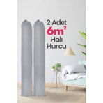 2 Adet Halı Hurcu, Halı Kılıfı, Halı Ambalajı, Halı Organizer - Gri - 2'li - 6 Metre Kare (225cm)
