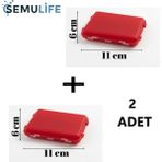 2 adet hap kutusu hap düzenleyici kutusu haftalık hap kutusu günlük hap kutusu saklama kabı vitamin kutusu pill organizer - Kırmızı