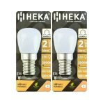 (2 Adet) Heka 2W (14W) 3000K (Sarı Işık) E14 Duylu (İnce Duy) Dim Edilebilir Soft Led Mini Ampul