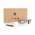 2 Adet Icafilas Paslanmaz Çelik Doldurulabilir Yeniden Kullanılabilir Nespresso Kahve Kapsülü Cafeteira Filtre Essenza Mini ve Citi (Yurt Dışından) - Renkli - Coffee Pots