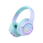 2 Adet Iclever BTH18 Bpa Free LED Işıklı Çocuk Bluetooth Kulaklık - Mor