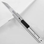 2 Adet İnce Metal Gövdeli Cep Tipi Mini İnce Maket Bıçağı Falçata 9mm
