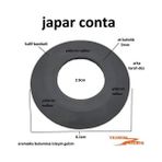 2 Adet Japar Rezervuar Iç Takım Kapama Contası 6.5cm Bombeli Model Boşaltma Conta - standart