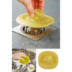 2 Adet Kademeli Lavabo Tıkacı Silikon Lavabo Gider Tıpası Koku Önleyici Gider Kontrol Tıpası Sarı