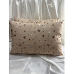 2 Adet Kahve Yıldız Fermuarlı Yastık Kılıfı | 50X70 cm | %90 Pamuk