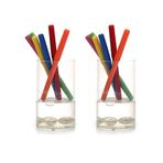 2 Adet Kalemlik Su Içinde Incili Model Ofis Gereci 7X7X13CM 300ML