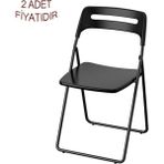 2 Adet Katlanır Kamp Mutfak Balkon Sandalyesi Katlanabilir Taşınabilir Pratik Sağlam - 6456 Ecorce Tube Marron - Polyester