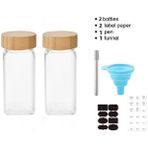 2 Adet Kavanoz Seti Cam Baharat Saklama Kavanozları Bambu Kapaklı Mutfak Tuzluk Biber Depolama Baharat Organizatör Mutfak Eşyaları Baharat Kavanoz Seti (Yurt Dışından) - Pepper Shakers - Renkli