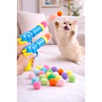 2 Adet Kedi Oyun Tabancası Peluş Top Fırlatan Interaktif Oyuncak Eğlenceli Kedi Eğitim Oyuncağı