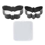 2 Adet Kelebek Desen Damgalama Bıçakları Alaşımlı Çelik El Yapımı DIY Deri Metal Kesme