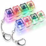2 Adet Klavye Fidget Oyuncak, LED Işıkları ile Fidget Anahtarlık Klavye, Kedi Şekli Klavye Dekompresyon Düğmesi Parmak Tıkırtı Oyuncaklar, Düğme Stres Giderici Stres Rahatlama Fidget Stres