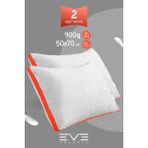 2 Adet Klimax Turuncu Serisi Kılıflı Fermuarlı Klimali Antialerjik Silikon Nano Elyaf Yastık 50x70cm - 50 x 70 cm - Beyaz