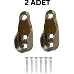 2 Adet Krom Oval Boru Askı Flanşı – Gardırop ve Dolap Içi Askılık Boru Aparatı – Mobilya Montaj Uyumlu Metal Destek Ayağı