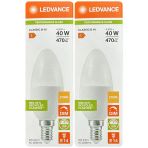 (2 Adet) Ledvance 4,9W Sarı Işık (2700K) E14 Duylu (İnce Duy) Dim Edilebilir Led Ampul