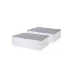 2 Adet Mega Boy Gri Çizgili Baza Altı Hurç Seti - 74X46x22 Cm