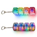 2 Adet Mekanik Klavye Fidget Clicker RGB Işıklar, Clicky Anahtarlık Stres Giderici, Işıklı Masa Aksesuarı, Yetişkinler için Taşınabilir Dekompresyon Aleti Ofis Hediyesi