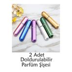 2 ADET Mini Dolabilir Cep Küçük Boş Taşınabilir Parfüm Şişesi Kadın Parfüm Erkek Parfüm Şişesi CV10082