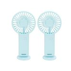 2 ADET MİNİ FAN,TELEFON TUTUCU,PORTATİF EL VANTİLATÖRÜ MAVİ 9,3x19cm USB ŞARJLI EL FANI